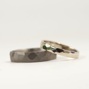 prsteny Rock titan matn� + Rock Gold white 