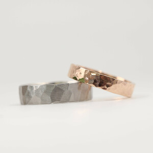 prsteny Natura nerez matn� + Natura Gold red