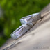 Snubní prsten nerezová ocel damasteel - Natura white - dřevo