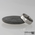 Prsten kovan nerezov ocel - Draill + ir diamant 1,5 mm - vel. 48