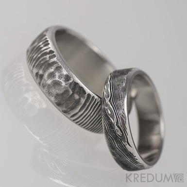 Natura line - Snubn prsten z oceli damasteel