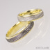 Zlaté snubní prsteny a damasteel - Kasiopea yellow - voda