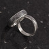 Snubní prsteny stříbro a damasteel - Luna, 75% tmavý, hladké okraje