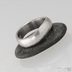 Kovaný nerezový snubní prsten damasteel - FOREVER, voda světlý