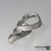 Kovaný nerezový snubní prsten damasteel - FOREVER, voda tmavý