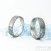 Snubn prsteny damasteel - Prima a diamant 2 mm, struktura voda, lept tmav stedn, profil F - k 1611