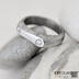 Blíženci - snubní prsten z oceli damasteel a 2 diamanty - struktura kolečka, produkt č. 2231