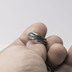 Pán vod - snubní prsten damasteel - struktura dřevo, šířka 7 mm
