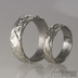 Motaný snubní prsten nerezový - Gordik - vyplněný stříbrem