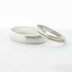 prsteny Prima silver matn a 2 x Plain gold white