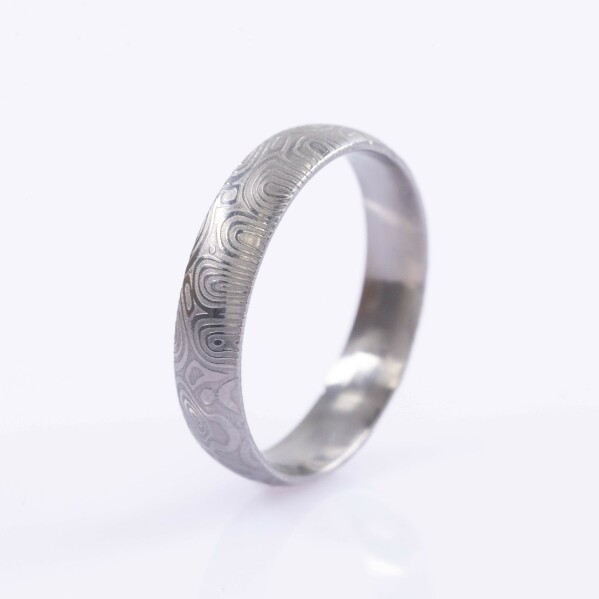 Prima kole�ka - Kovan� snubn� prsten z oceli damasteel, vel. 66, CR6162