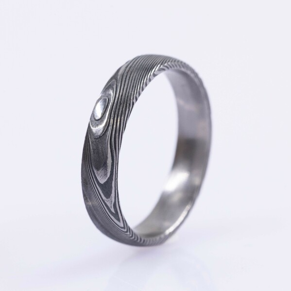 Prima d�evo - Kovan� snubn� prsten z nerez oceli damasteel, vel. 53, CR6166