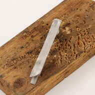 Loper - vzor dřevo, světlá - spona na kravatu z nerezové oceli damasteel, CR5414