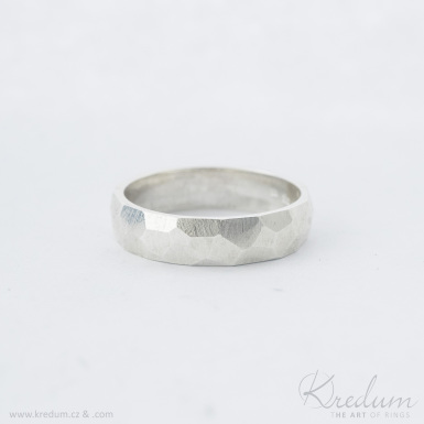 Rock silver - hrubý mat - stříbrný snubní prsten - SK4060