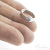 Natura světlá a broušený kámen safír 2,7 mm do stříbra - kovaný snubní prsten z nerezové oceli - SK4158