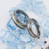 Duori red a yellow - 53, ka 4,5 mm a 58, ka 6 mm, oba extra TM devo - Damasteel snubn prsteny a zlato, k 2482