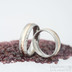 Snubní prsteny damasteel a zlato - Duori red - linka 1,5 mm, šířka prstenů 5,5 mm, struktura dřevo - lept světlý střední, profil A+CF - velikosti 51 a 60 - k 1429