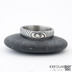Zásnubní prsten damasteel - Prima, vzor čárky, zatmavený + čirý diamant 1,5 mm, velikost 48, šířka 4 mm, profil B - Etsy 1656
