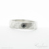 Snubní prsten černý diamant chirurgická ocel - Natura nerez a černý diamant 2,7 mm, velikost 55, šířka 5 mm, tloušťka 1,8 mm, matný - etsy 2560