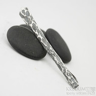 Natura black - spona na kravatu z nerezové oceli