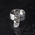 Gelida - kovaný nerezový prsten s křišťálem, S1509