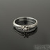 Gordik flower Au a ir diamant 1,5 mm - velikost 56, ka 4 mm - Motan zsnubn prsten - k 2245 (3)