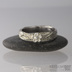Gordik Flower Ag - Motaný snubní nerezový a stříbrný prsten
