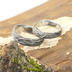 Gordik patina - velikost 53, ka 4 mm a velikost 58, ka 5,5 mm - motan snubn prsteny