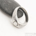 Gracia s pravou perlou - zásnubní kovaný damasteel prsten, produkt S1147