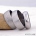 Kovaný nerezový snubní prsten - Klasik - povrchy: hrubý mat, mat a lesk