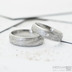 Snubní prsteny damasteel - Kasiopea Steel a diamant čirý 1,7 mm, struktura voda, velikost prstenu: 53, šířka: 5 mm, tloušťka: slabá (do 1,5 mm) + Kasiopea Steel, struktura voda, velikost prstenu: 56, šířka: 5.5 mm, tloušťka: slabá (do 1,5 mm) - k 4987