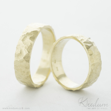 RAW gold yellow - zlaté snubní prsteny