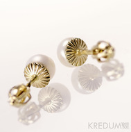 Kiki Gold 6,5 mm - Perlov nuniky se zlatm zapnnm, SK1210