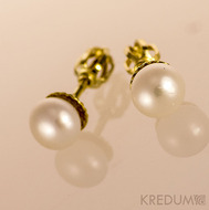 Kiki Gold 6,5 mm - Perlov nuniky se zlatm zapnnm, SK1210