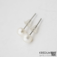  Kiki steel 5 mm - Perlové náušničky