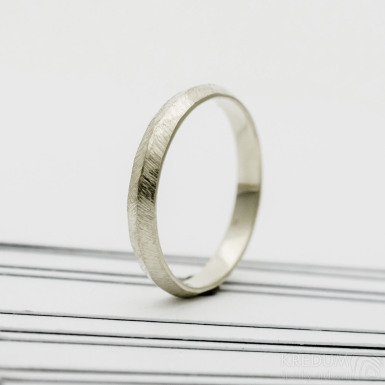 Klas gold white - zlatý snubní prsten