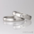 Snubní prsteny chirurgická ocel - Prima nerez, matný a diamant 1,5 mm, velikost 56,5, šířka 4 mm, tloušťka 1,6 mm, profil B - AVT 3297