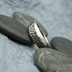 Kovaný nerezový snubní prsten - velikost  57, šířka 5 - 7,5 mm - SK1653 (3)