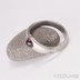 Královna a granát - zásnubní, snubní damasteel prsten, produkt 945 - profil A
