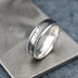 Luna - dřevo - Stříbrné snubní prsteny a damasteel - 53, šířka 5,5, tloušťka 1,6 mm, lept 100% TM, B - S1355 (4)