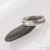 Luna - dřevo - Stříbrné snubní prsteny a damasteel, S1555
