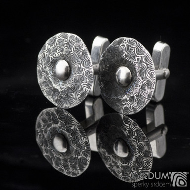 Baobab Silver - manetov knoflky damasteel a stbro, produkt . 2145