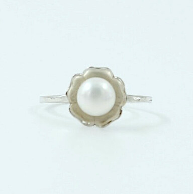 Stříbrný prsten s perlou vel.54 - CR5366
