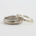 prsten Marge white z blho zlata a prsten Duori white (vel. 59, ka 5 mm, tlouka stedn, linka bl zlato 2 mm) - k8173