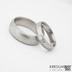 Ručně kované snubní prsteny damasteel - Prima a diamant 2 mm - kovaný damasteel prsten - lept světlý jemný