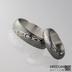 Ručně kované snubní prsteny damasteel - Prima, dřevo, lept tmavý střední, profil A - vel. 48, šířka 4,5 mm, tloušť. 1,6mm, diamant 1,7mm + vel.62, šířka 6mm, tloušť. 1,5 - et1349