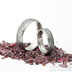 Prima line - 51, šířka 5 mm, 100% TM a Kasiopea steel - šířka 6 mm, velikost 67 - Snubní prsteny damasteel kolečka