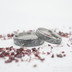 Snubní prsteny z damaškové oceli - Prima damasteel, voda, lept střední tmavý, profil A+CF - velikost 52 a 59,5; šířka 4 mm a 5,5 mm