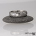 Snubn prsten nerezov ocel damasteel typ Prima, struktura voda a ir prodn diamant o prmru 1,7 mm