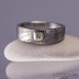 Snubn prsten damasteel - PRIMA + diamant princes 2 x 2 mm ve zlat - doryt struktura ve zlat